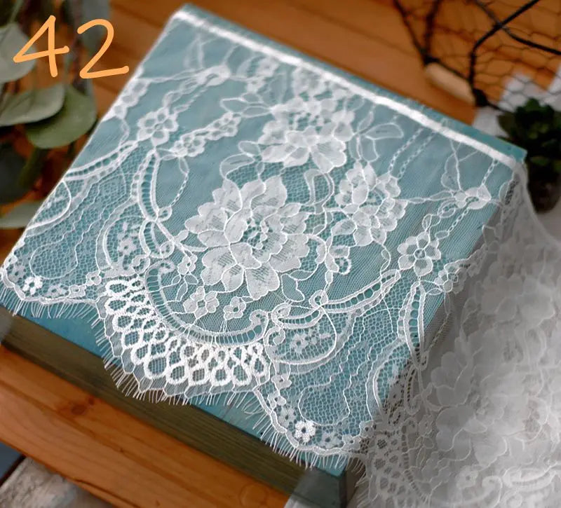 26cm Wide Eyelashes Lace Trim DIY Handmade Decoration Clothing Wedding Dress Lace Skirt Sleeve Accessories Fabric