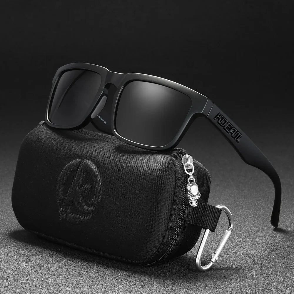 KDEAM Classic Square Sunglasses Men Women Category 3 Polarized Sun Glasses Unique Frame Surface Eyewear With Case Box KD332