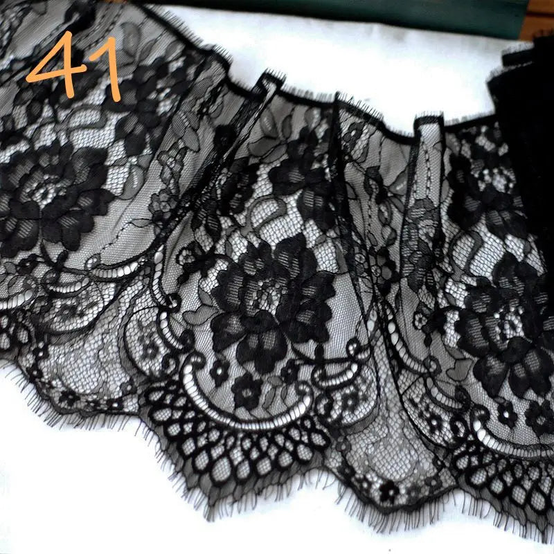 26cm Wide Eyelashes Lace Trim DIY Handmade Decoration Clothing Wedding Dress Lace Skirt Sleeve Accessories Fabric