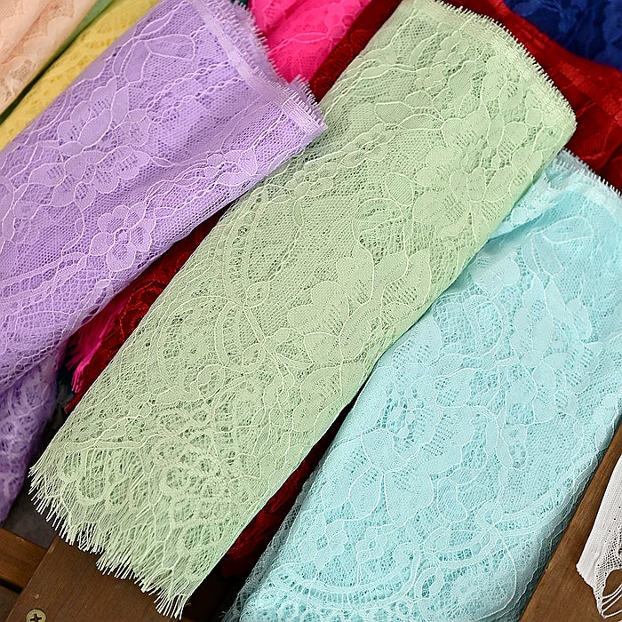 26cm Wide Eyelashes Lace Trim DIY Handmade Decoration Clothing Wedding Dress Lace Skirt Sleeve Accessories Fabric