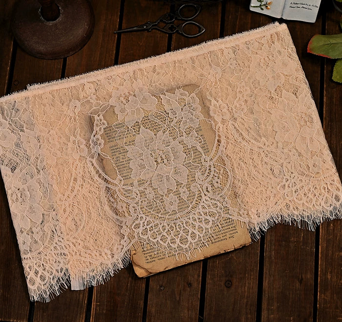 26cm Wide Eyelashes Lace Trim DIY Handmade Decoration Clothing Wedding Dress Lace Skirt Sleeve Accessories Fabric