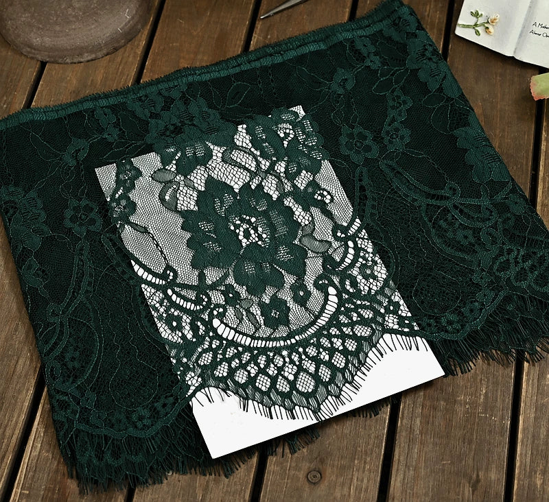 26cm Wide Eyelashes Lace Trim DIY Handmade Decoration Clothing Wedding Dress Lace Skirt Sleeve Accessories Fabric