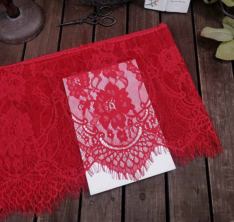26cm Wide Eyelashes Lace Trim DIY Handmade Decoration Clothing Wedding Dress Lace Skirt Sleeve Accessories Fabric