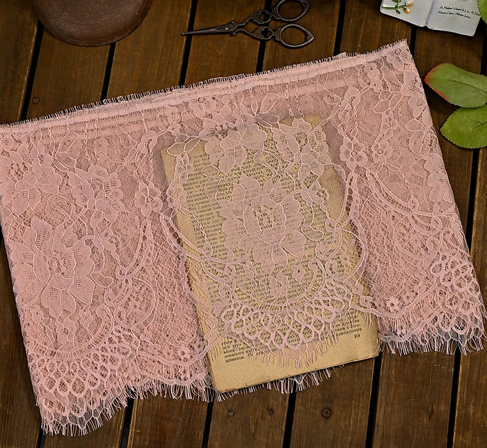 26cm Wide Eyelashes Lace Trim DIY Handmade Decoration Clothing Wedding Dress Lace Skirt Sleeve Accessories Fabric