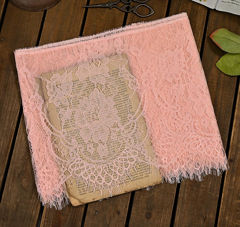 26cm Wide Eyelashes Lace Trim DIY Handmade Decoration Clothing Wedding Dress Lace Skirt Sleeve Accessories Fabric