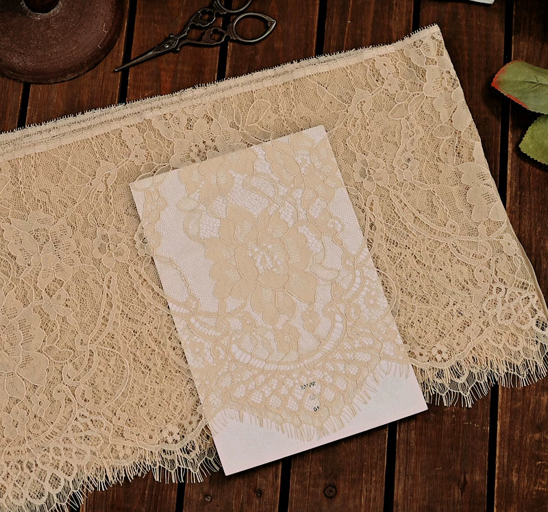 26cm Wide Eyelashes Lace Trim DIY Handmade Decoration Clothing Wedding Dress Lace Skirt Sleeve Accessories Fabric