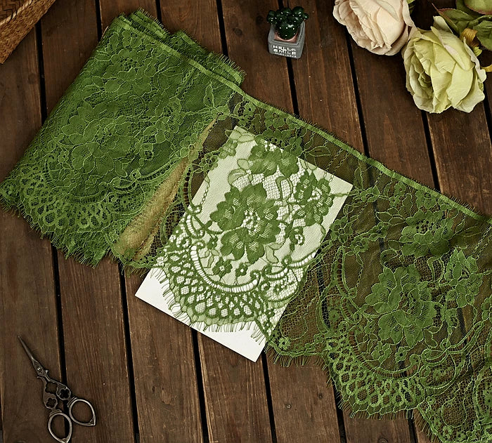 26cm Wide Eyelashes Lace Trim DIY Handmade Decoration Clothing Wedding Dress Lace Skirt Sleeve Accessories Fabric