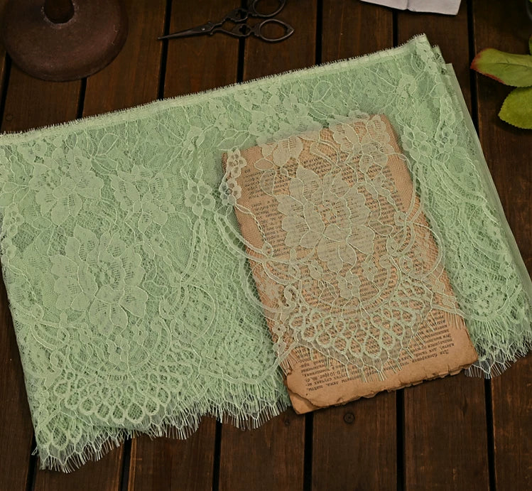 26cm Wide Eyelashes Lace Trim DIY Handmade Decoration Clothing Wedding Dress Lace Skirt Sleeve Accessories Fabric