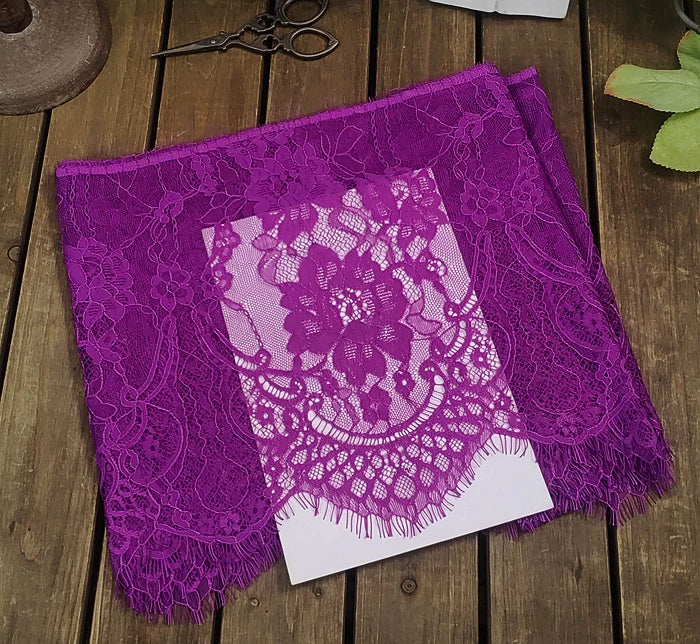 26cm Wide Eyelashes Lace Trim DIY Handmade Decoration Clothing Wedding Dress Lace Skirt Sleeve Accessories Fabric
