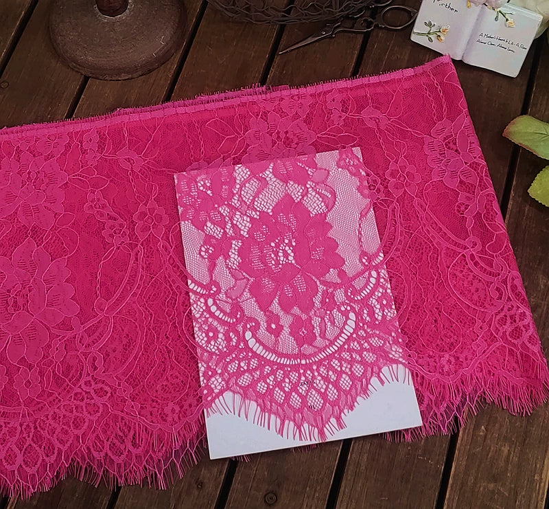 26cm Wide Eyelashes Lace Trim DIY Handmade Decoration Clothing Wedding Dress Lace Skirt Sleeve Accessories Fabric