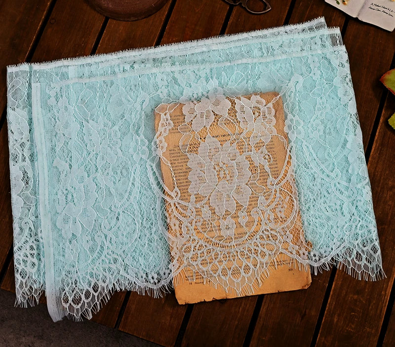 26cm Wide Eyelashes Lace Trim DIY Handmade Decoration Clothing Wedding Dress Lace Skirt Sleeve Accessories Fabric
