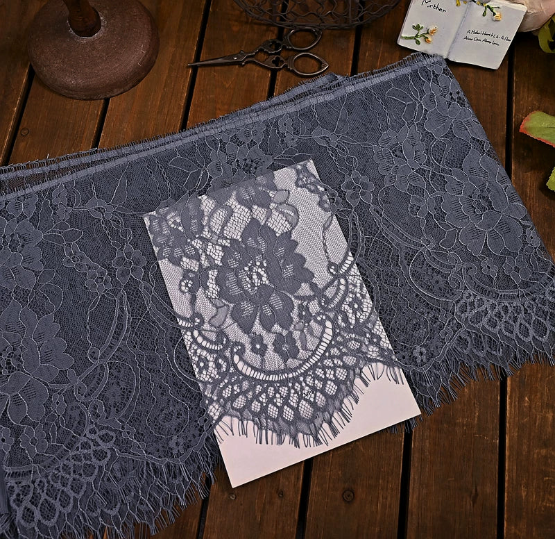 26cm Wide Eyelashes Lace Trim DIY Handmade Decoration Clothing Wedding Dress Lace Skirt Sleeve Accessories Fabric