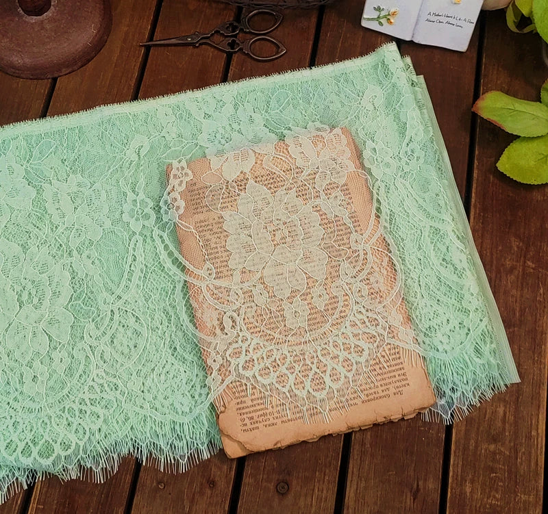 26cm Wide Eyelashes Lace Trim DIY Handmade Decoration Clothing Wedding Dress Lace Skirt Sleeve Accessories Fabric