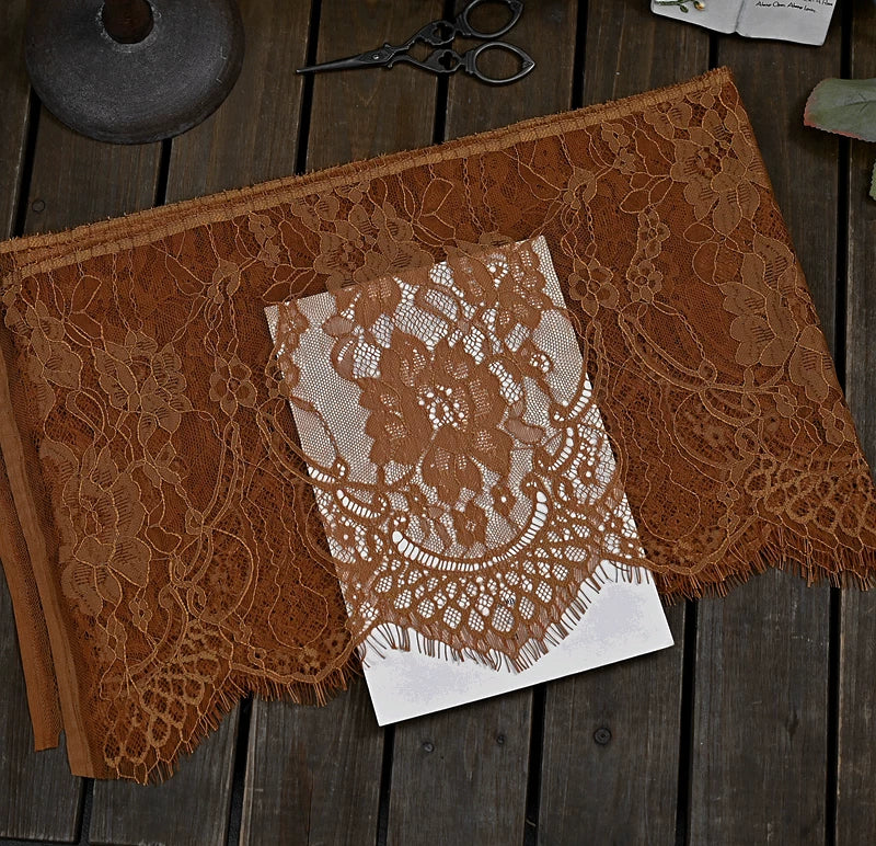 26cm Wide Eyelashes Lace Trim DIY Handmade Decoration Clothing Wedding Dress Lace Skirt Sleeve Accessories Fabric
