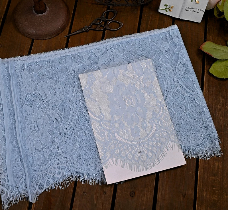 26cm Wide Eyelashes Lace Trim DIY Handmade Decoration Clothing Wedding Dress Lace Skirt Sleeve Accessories Fabric