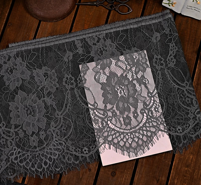 26cm Wide Eyelashes Lace Trim DIY Handmade Decoration Clothing Wedding Dress Lace Skirt Sleeve Accessories Fabric