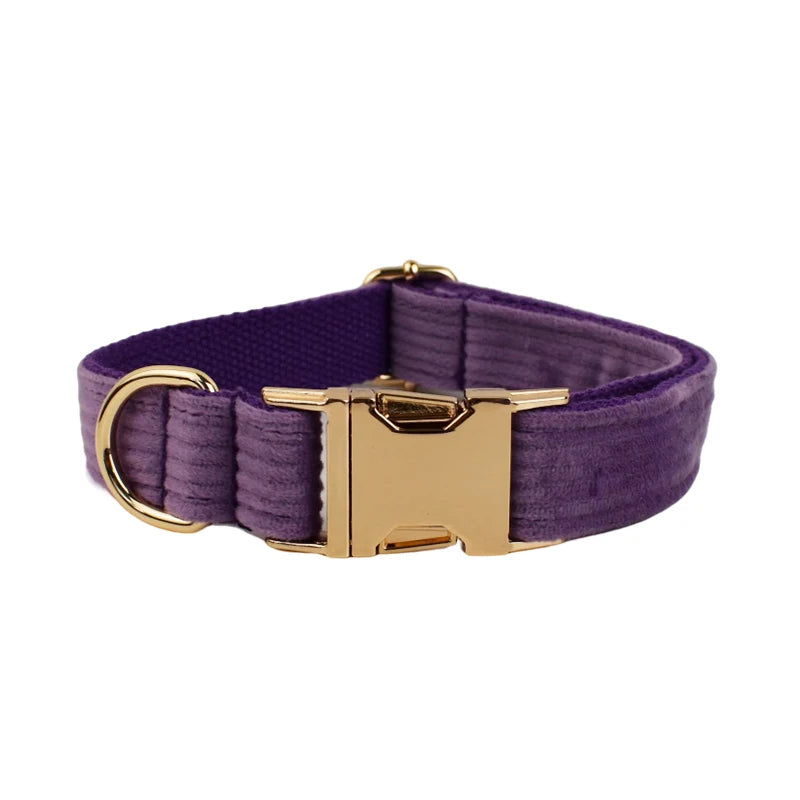 Epic   Corduroy Dog Collar And Leash Set For Dogs Custom Engraved Nameplate Pet Supplies Dog Leash Corduroy15