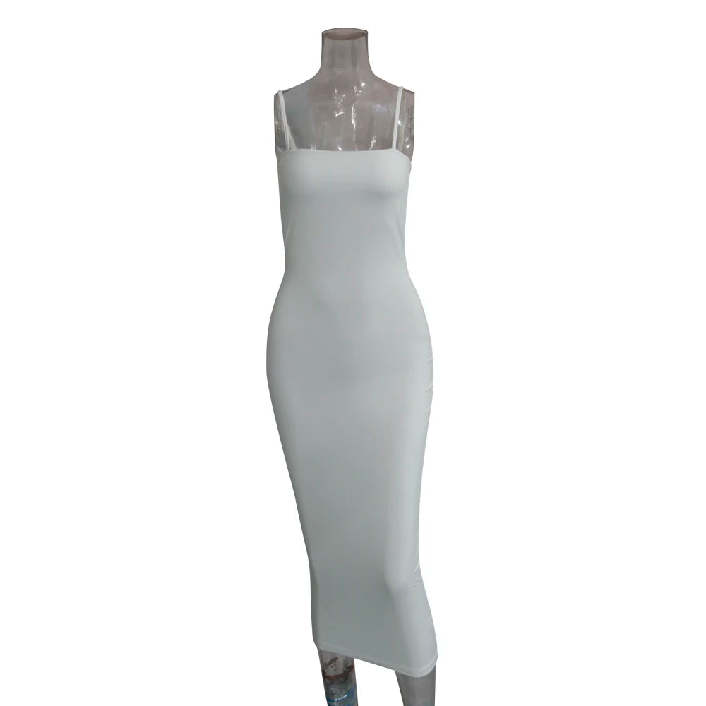 JZ461 Summer Women's Dress Long Sling Dresses Club Sexy Suspender Dress