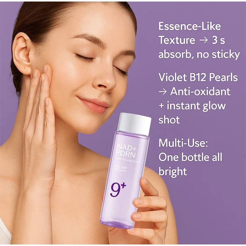 Korea Nad No.9 Skincare Set Retinol Antiwrinkle Eye Cream Renewing Essence Toner Brightens Lifts Firms Skin Reduces Dark Circles