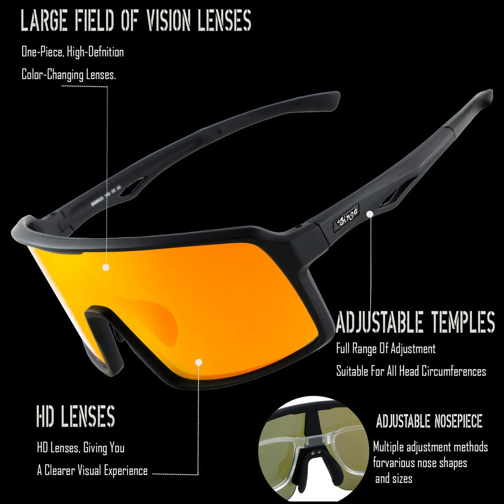 Photochromic Cycling Glasses Singa Cycling Sunglasses UV400 Runnning Sunglasses Eyepieces Bicycle Eyewear Sunglasses Equipment