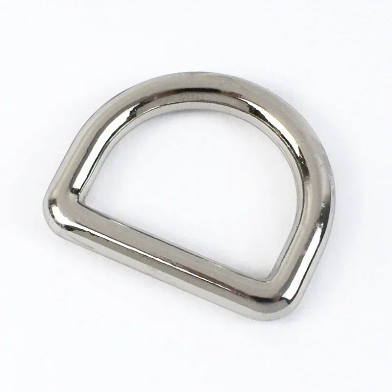 10Pcs Seamless Metal D Rings Buckles for Bags Purse Strap Pet Dog Collar Hardware Backpack Webbing Ring Clasp Sewing Accessories