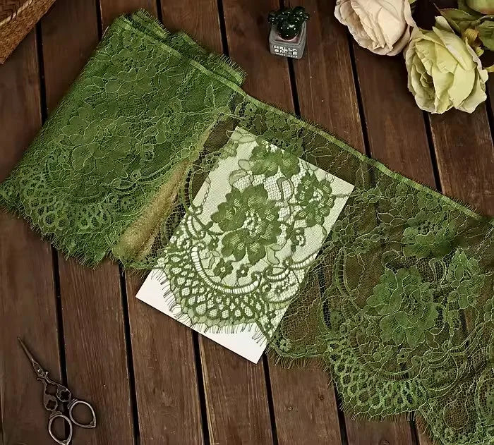 26cm Wide Eyelashes Lace Trim DIY Handmade Decoration Clothing Wedding Dress Lace Skirt Sleeve Accessories Fabric