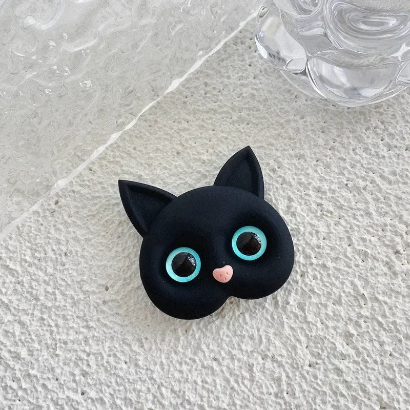 1 PC Cartoon 3D Cat Support Mobile Phone Extension Frame Finger Bracket Universal Fold Mobile Phone Bracket Air Sac Phone Holder