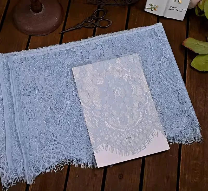 26cm Wide Eyelashes Lace Trim DIY Handmade Decoration Clothing Wedding Dress Lace Skirt Sleeve Accessories Fabric