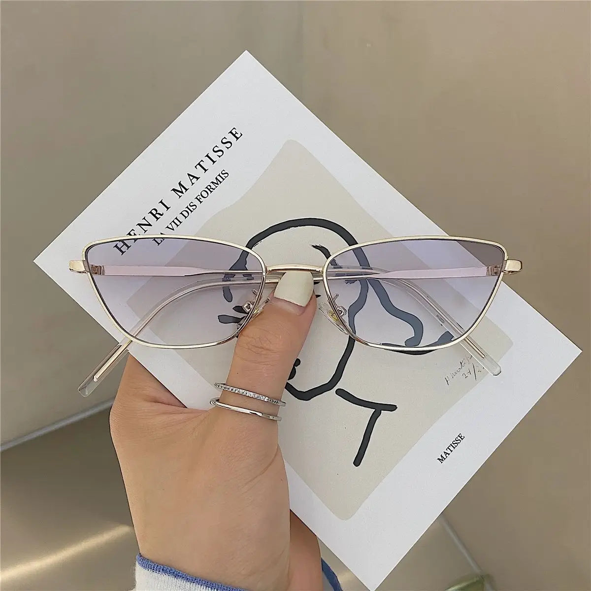 Classic Cat Eye Sunglasses Women Luxury Brand Metal Frame Brown Sun Glasses Trendy UV400 Eyewear Shades Vintage Солнечные Очки