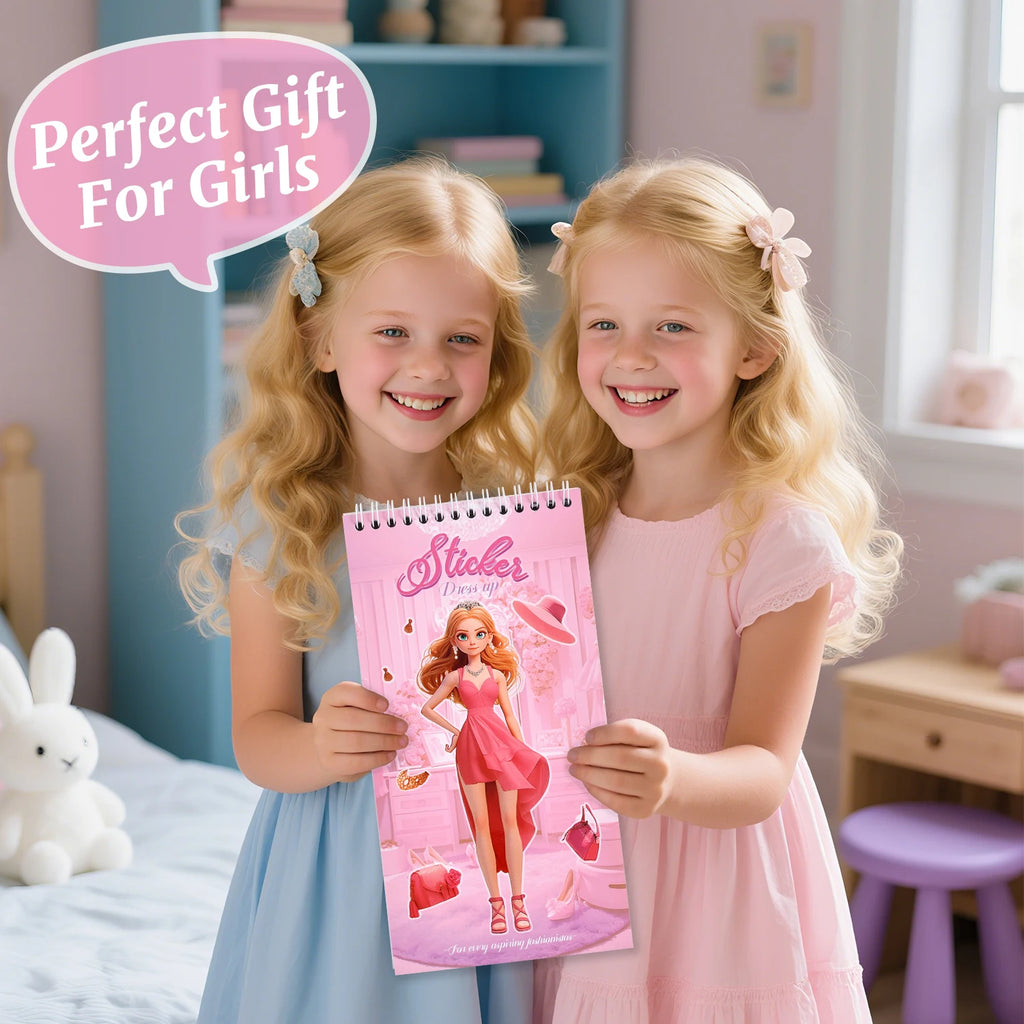 25 Sheets Dress Up Stickers for Kids, Make Your Own Fairy Princess Sticker for Kids Toddlers, Ideal Gift Birthday Preschool Chil