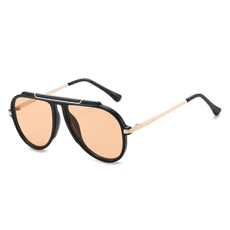 SO&EI New Oversized Pilot Women Sunglasses Vintage Gradient Shades UV400 Men Trending Sun Glasses