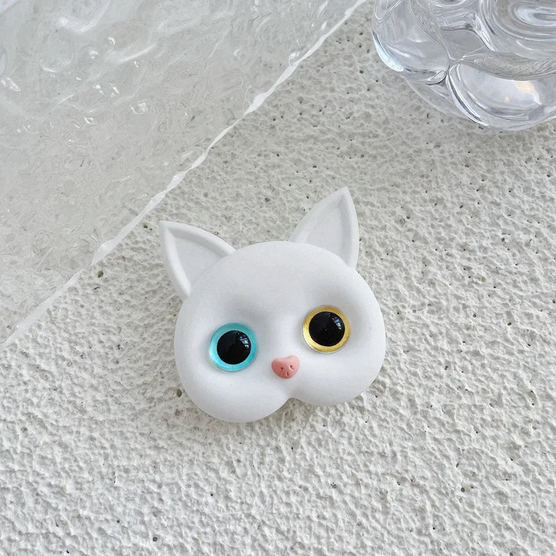 1 PC Cartoon 3D Cat Support Mobile Phone Extension Frame Finger Bracket Universal Fold Mobile Phone Bracket Air Sac Phone Holder