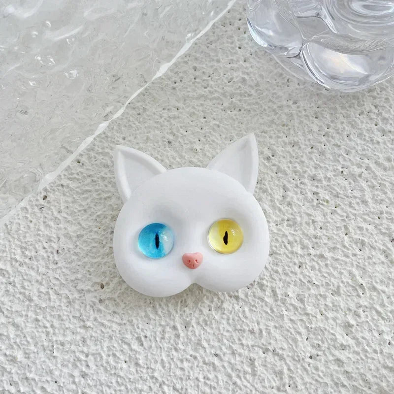 1 PC Cartoon 3D Cat Support Mobile Phone Extension Frame Finger Bracket Universal Fold Mobile Phone Bracket Air Sac Phone Holder
