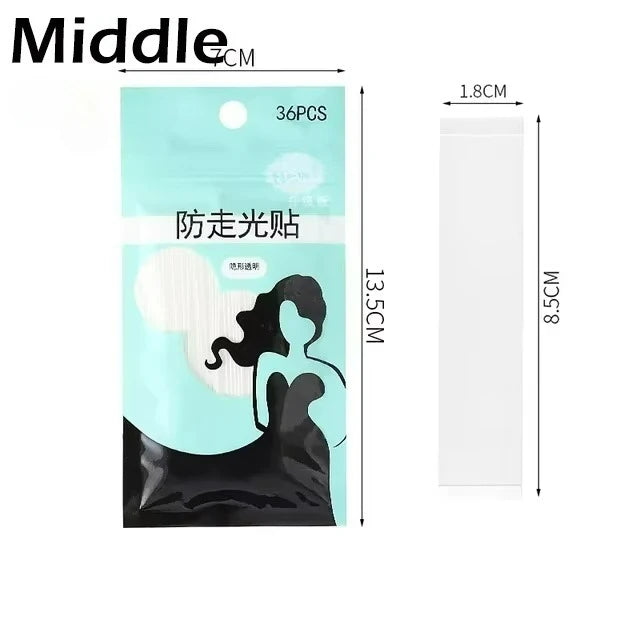 5Roll Fearless Tape Womens Double Sided Tape for Clothing Dress Low Cut Neckline Body Skin Anti-exposure Adhesive Sticker Strips
