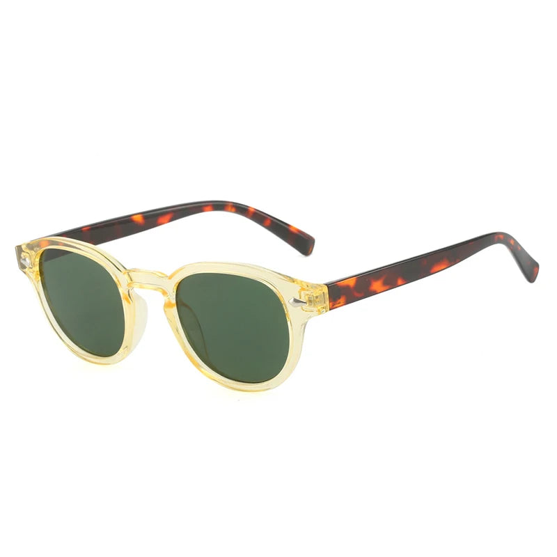 SO&EI Retro Oval Men Rivets Sunglasses Fashion Clear Ocean Gradient Lens Eyewear UV400 Women Trending Yellow Blue Sun Glasses