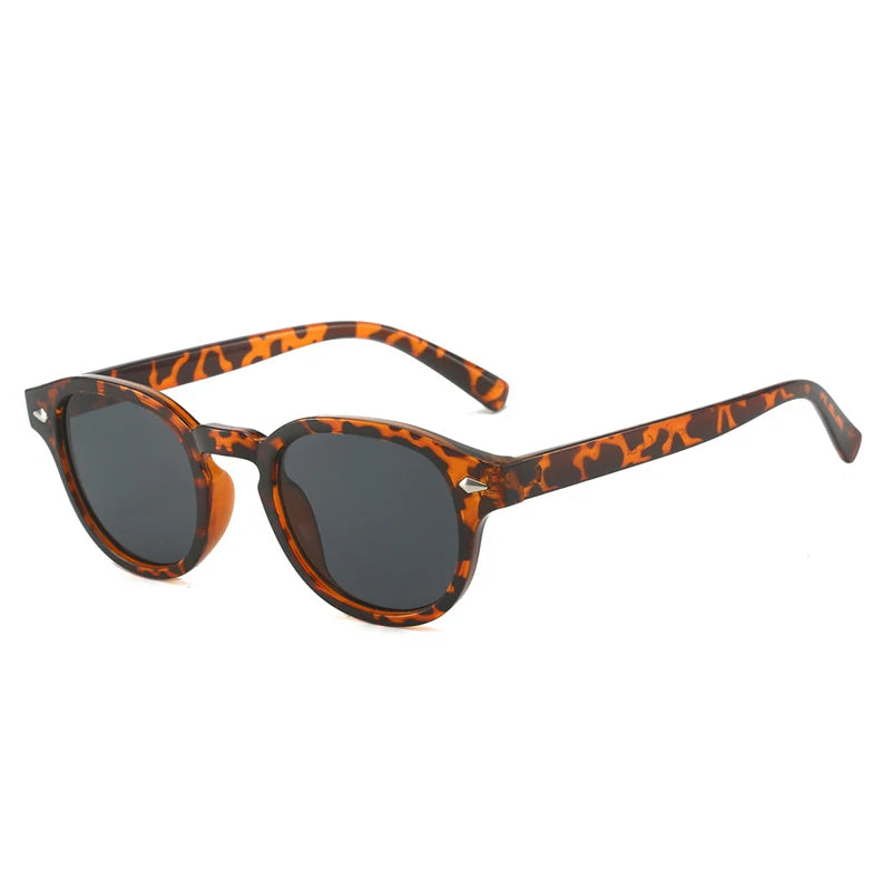 SO&EI Retro Oval Men Rivets Sunglasses Fashion Clear Ocean Gradient Lens Eyewear UV400 Women Trending Yellow Blue Sun Glasses