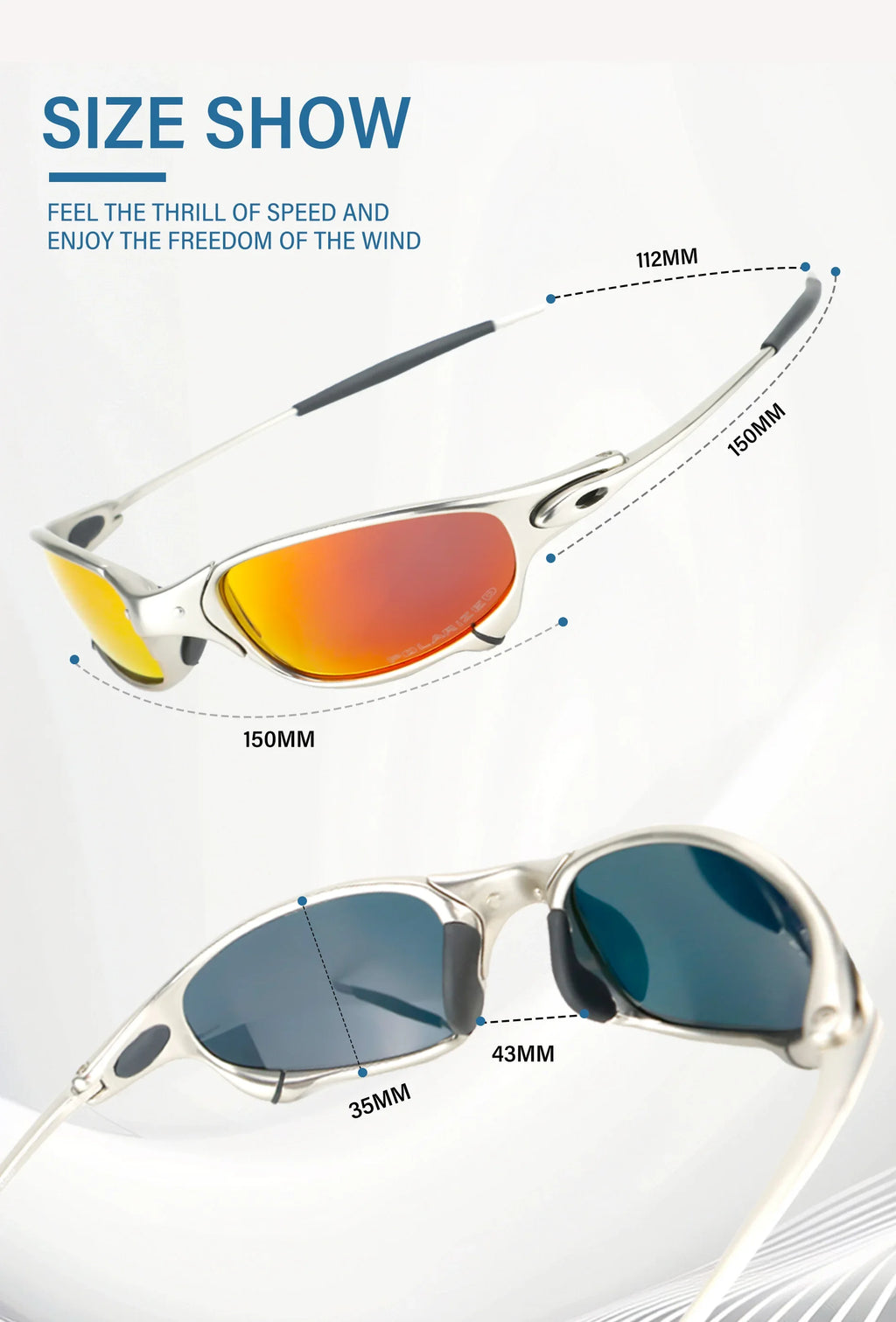 Outdoor Man Polarized Sunglasses Metal Sunglasses Cycling Glasses UV400  Fishing  Bicycle Goggles Cycling Eyewear Riding Glasses