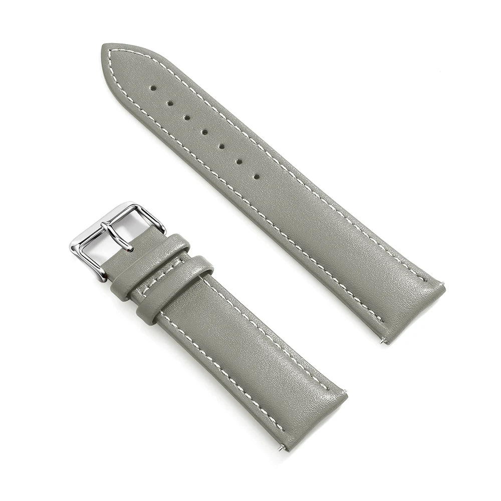 Top Grain Genuine Leather Watch Band, Quick Release 12/14/16/18/19/20/21/22/24 mm Watch Straps, Replacement Bands for Men Women