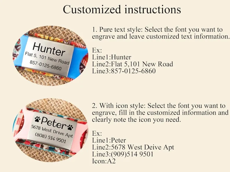 Personalized Stainless Steel ID Name Cat Dog Tag Custom Engrave Anti-Lost Silicone Pet Tag for Dog Collar Cat Phone No. Tags