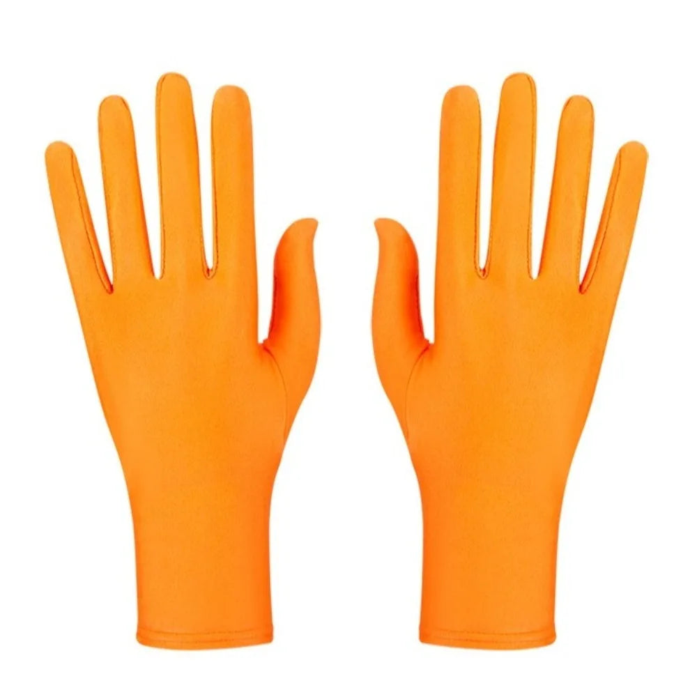 New Gift Party Dress Performance Gloves Solid Color Spandex Sunscreen Gloves Full Fingers Spandex Gloves Gift