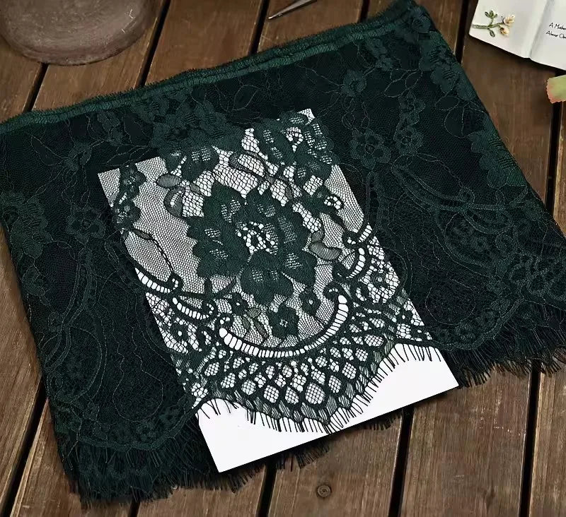 26cm Wide Eyelashes Lace Trim DIY Handmade Decoration Clothing Wedding Dress Lace Skirt Sleeve Accessories Fabric