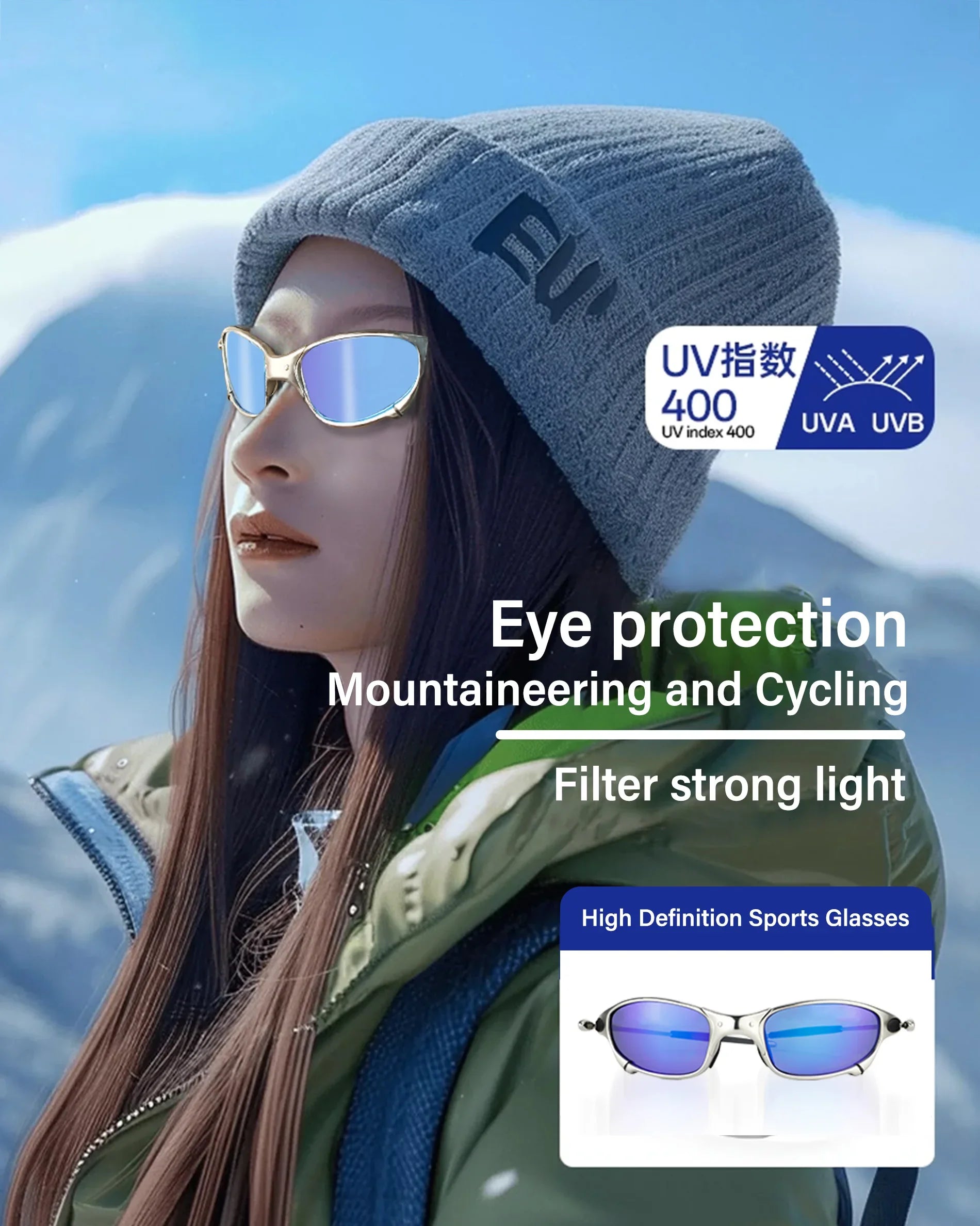 Outdoor Man Polarized Sunglasses Metal Sunglasses Cycling Glasses UV400  Fishing  Bicycle Goggles Cycling Eyewear Riding Glasses