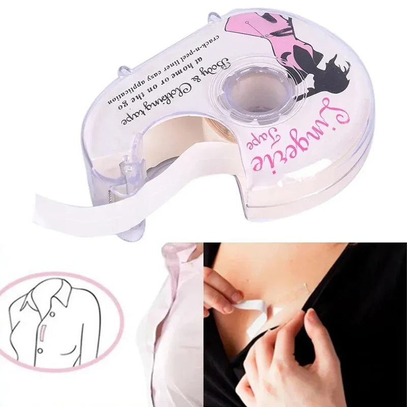 5Roll Fearless Tape Womens Double Sided Tape for Clothing Dress Low Cut Neckline Body Skin Anti-exposure Adhesive Sticker Strips