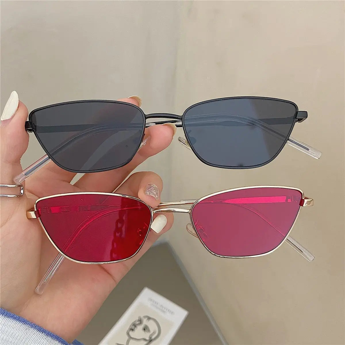 Classic Cat Eye Sunglasses Women Luxury Brand Metal Frame Brown Sun Glasses Trendy UV400 Eyewear Shades Vintage Солнечные Очки