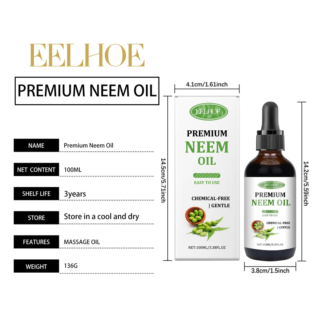 Eelhoe Neem Oil Care Essential Oil Nourishes Scalp Skincare Armor Neem Oil Massage Oil Nourishes The Skin Relieve Scalp Fatigue