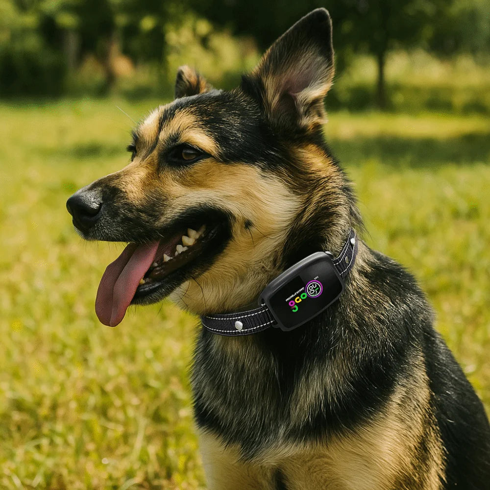 Intelligent Dog Barking Collar Color Screen Shock Functions Anti Bark Dog Collar Type-C Rechargeable with Sound Vibration