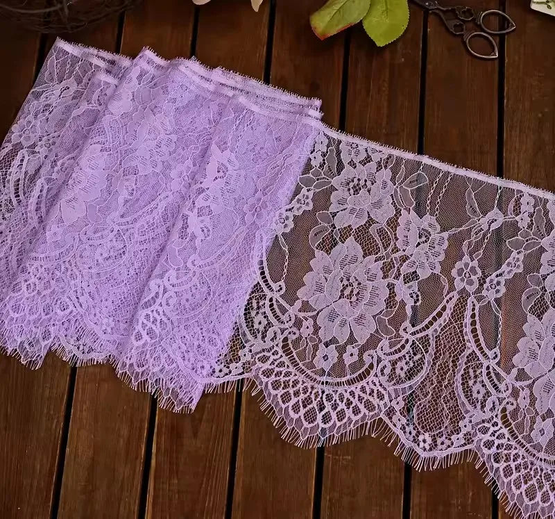 26cm Wide Eyelashes Lace Trim DIY Handmade Decoration Clothing Wedding Dress Lace Skirt Sleeve Accessories Fabric