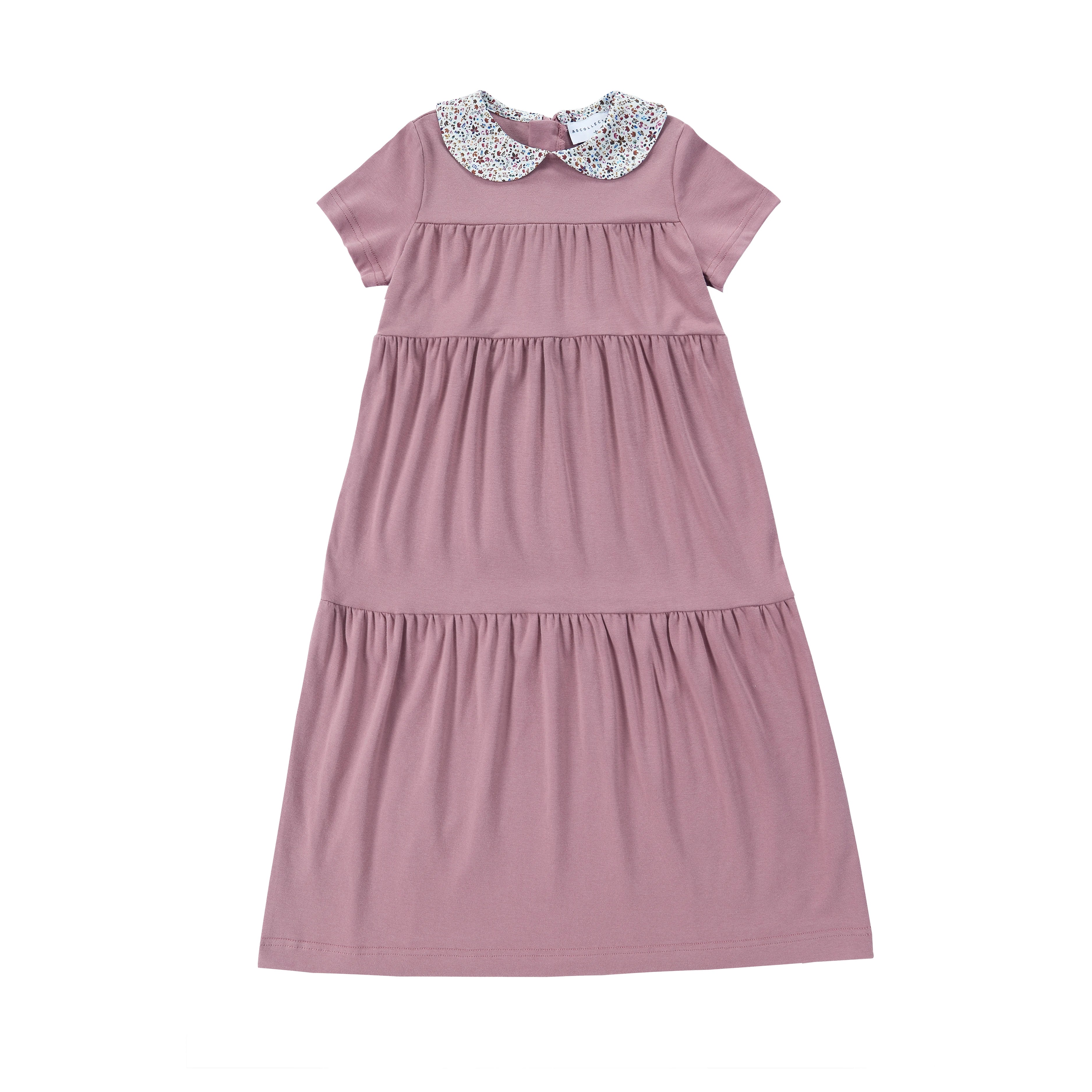 AS Robe 25SS Girls Dress Cute Girls Baby Set Sisters Matching Clothing Floral Collar Patchwork