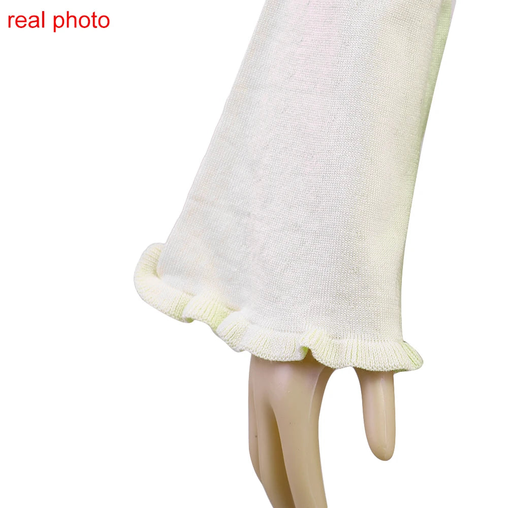 Cryptographic Elegant Knitted Sweater Maxi Dress Outfits for Women Flare Sleeve Sexy Backless Dresses Edible Tree Fungus Clothes