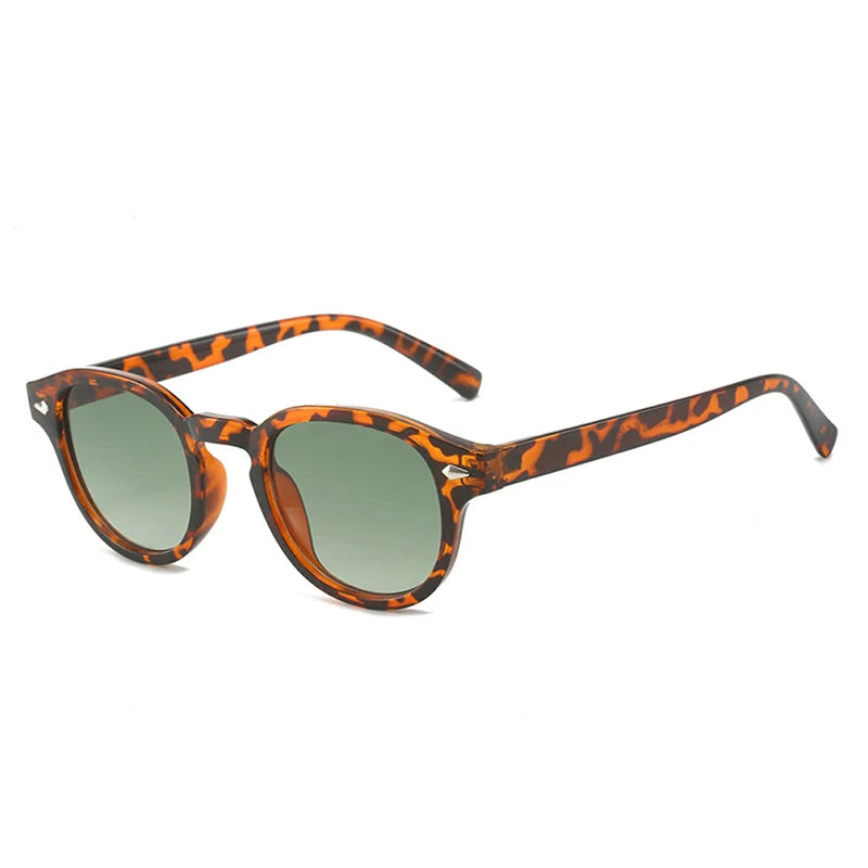 SO&EI Retro Oval Men Rivets Sunglasses Fashion Clear Ocean Gradient Lens Eyewear UV400 Women Trending Yellow Blue Sun Glasses